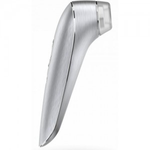 Вакуум-волновой бесконтактный стимулятор клитора Satisfyer Luxury High Fashion, алюминий+силикон, серебристый, 17.2 см