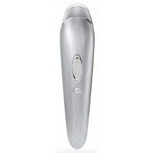 Вакуум-волновой бесконтактный стимулятор клитора Satisfyer Luxury High Fashion, алюминий+силикон, серебристый, 17.2 см