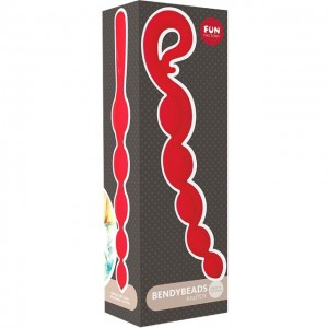 Анальная цепочка Fun Factory Bendybeads красный Анальная цепочка Fun Factory Bendybeads красный (иной угол)