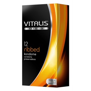 Презервативы VITALIS PREMIUM №12 ribbed - ребристые