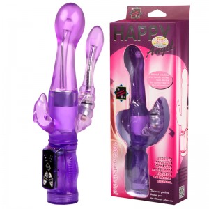 Вибратор гнущийся с тройной стимуляцией purple