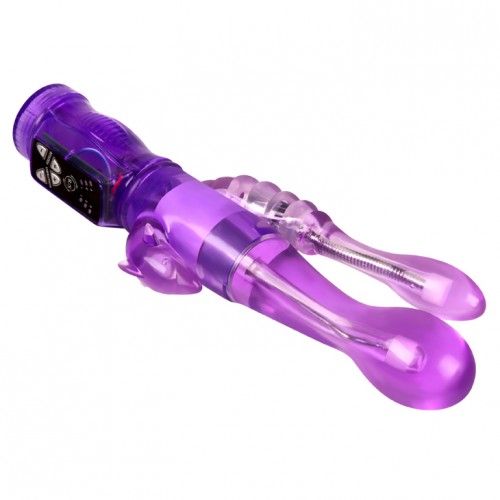 Вибратор гнущийся с тройной стимуляцией purple