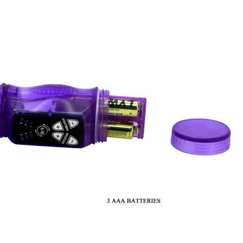 Вибратор гнущийся с тройной стимуляцией purple