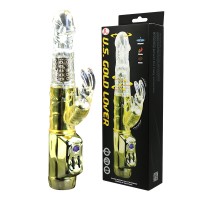 Вибратор с ротацией и клиторальной стимуляцией Clear