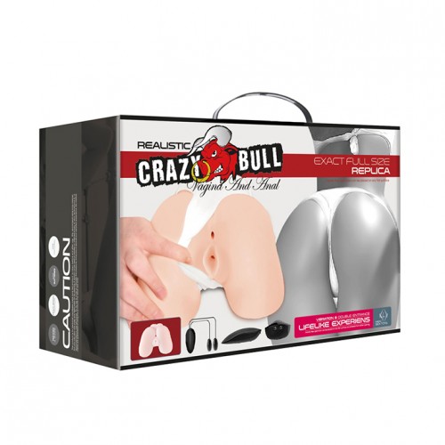Мастурбатор с вибрацией попка и вагина CRAZY BULL