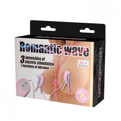 Электростимулятор с вибрацией для груди Romantic wave нежно-розовый