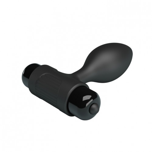 Черная анальная втулка с вибрацией Vibra Butt Plug