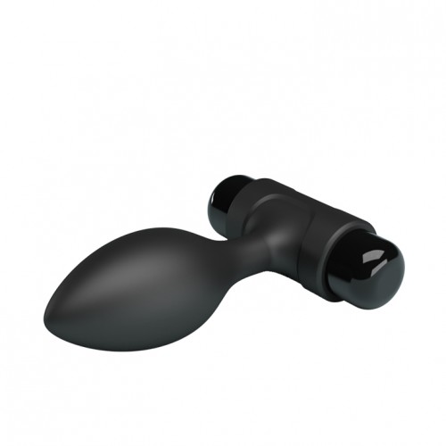 Черная анальная втулка с вибрацией Vibra Butt Plug