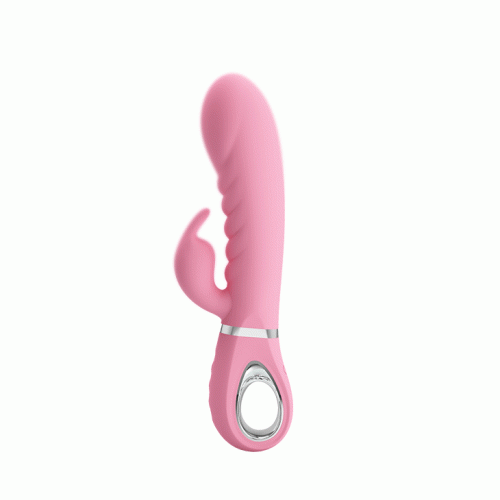 Розовый вибратор Prescott с клиторальной стимуляцией