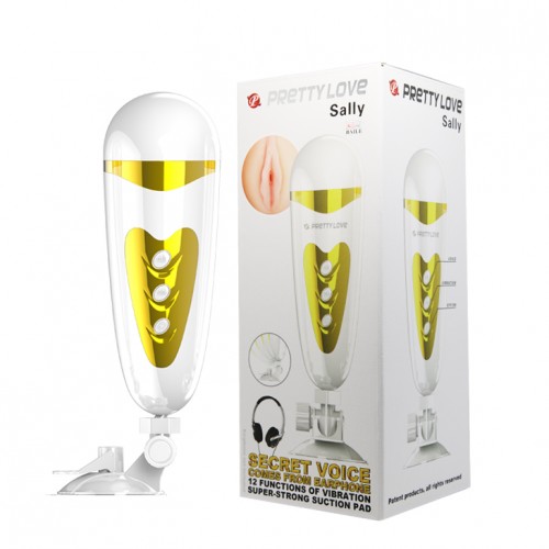 Мастурбатор с вибрацией на присоске Pretty Love Sally
