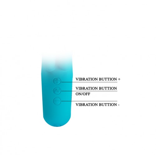 Перезаряжаемый вибратор Pretty Love Chris голубой с клиторальной стимуляцией