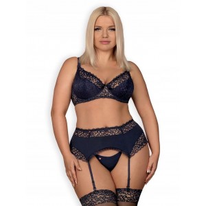 Комплект белья с поясом для чулок Drimera синий XXL 