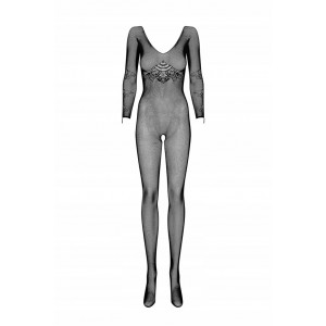 Черный боди-комбинезон N120 S/L (иной угол)