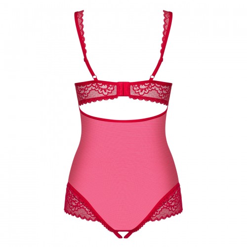 Эротичное красное боди с доступом S/M