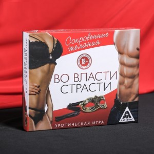 Игра для двоих «Во власти страсти. Сокровенные желания», 20 карт, маска, плетка Игра для двоих «Во власти страсти. Сокровенные желания», 20 карт, маска, плетка