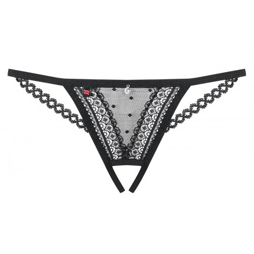 Пикантные черные трусики с доступом S/M