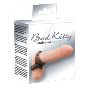 Насадка на пенис Bad Kitty Cockring Trio черная