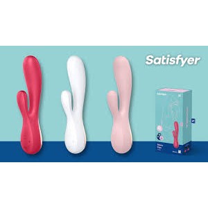 DEMO Вибратор Satisfyer Mono Flex с возможностью управления через смартфон пудровый (иной угол)
