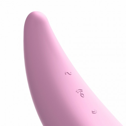 Вакуумно-волновой стимулятор Satisfyer Satisfyer Curvy 3+ с дистанционном управлением розовый