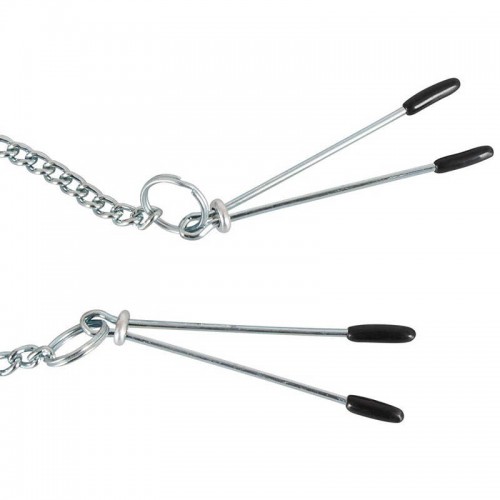 Маска с кляпом и зажимами на соски Mask with Ball Gag & Nipple Clamps