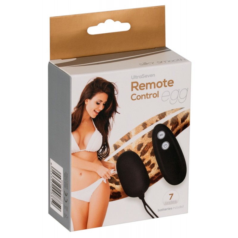 Виброяйцо с дистанционным управлением ULTRA SEVEN черное