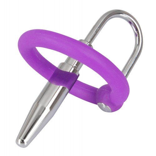 Уретральный плаг с силиконовым кольцом под головку Penis Plug 