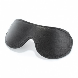 Маска из черной кожи лак (иной угол)