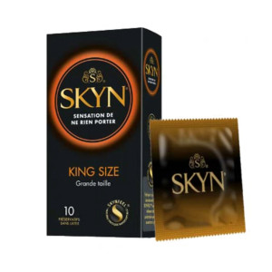 Ультратонкие презервативы без латекса SKYN king size 10 шт, Бельгия