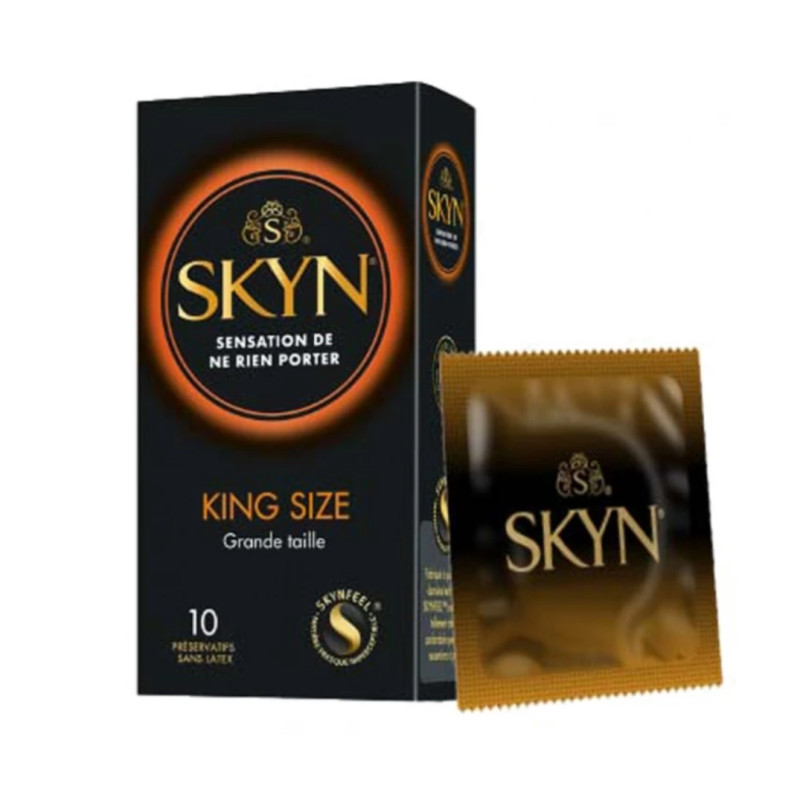 Ультратонкие презервативы без латекса SKYN king size (57 размер) 10 шт, Бельгия