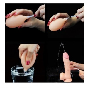 Супермягкий фаллоимитатор с имитацией семяизвержения L-20 см, d- 4.4см Lovetoy (иной угол)
