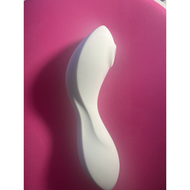 МЯГКАЯ УПАКОВКА Вакуумный смарт-стимулятор для клитора и точки G Satisfyer Curvy Trinity 5 БЕЛЫЙ