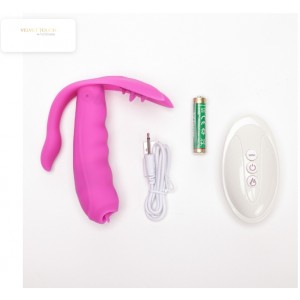 Вибратор в трусики с функцией облизывания и подогрева Velvet Touch, Польша (иной угол)