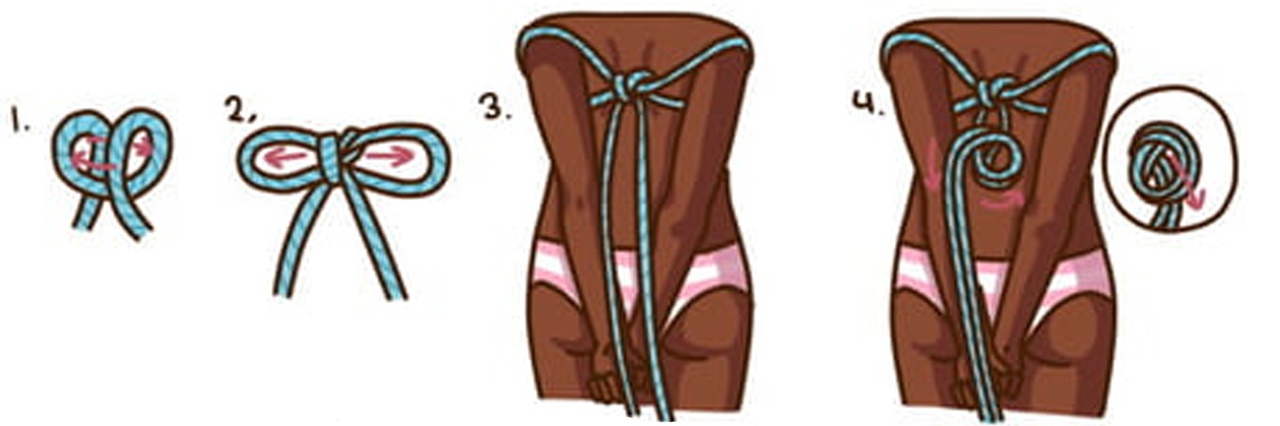 Как правильно связать руки за спиной девушке веревкой (техника box-tie)